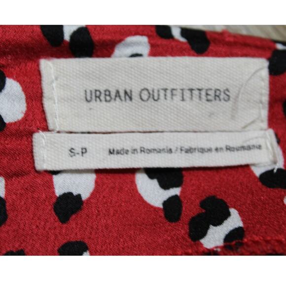 Urban Outfitters Satin Midi Skirt Red Cheetah Print Slip-On Women’s S - Picture 7 of 8